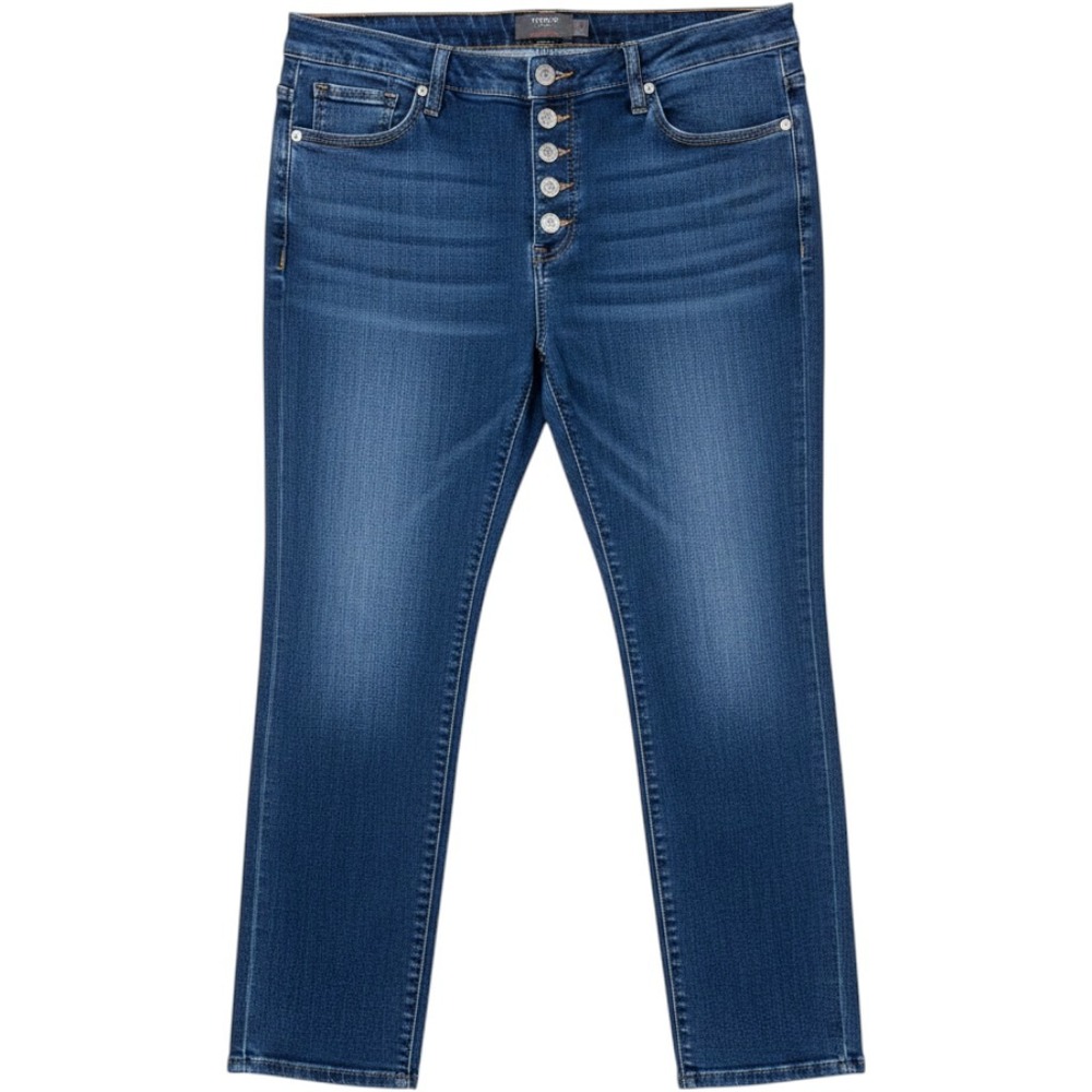 Torrid Jeans Bombshell‎ Skinny Button Fly 22R Blue Womens Plus Size High Rise